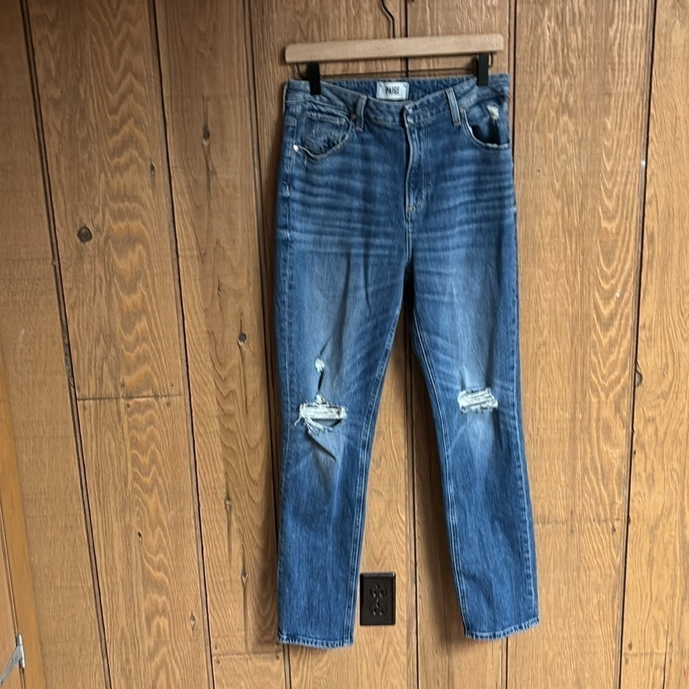 PAIGE jeans Sarah Slim distressed destroyed ripped jeans‎ in women’s size 29